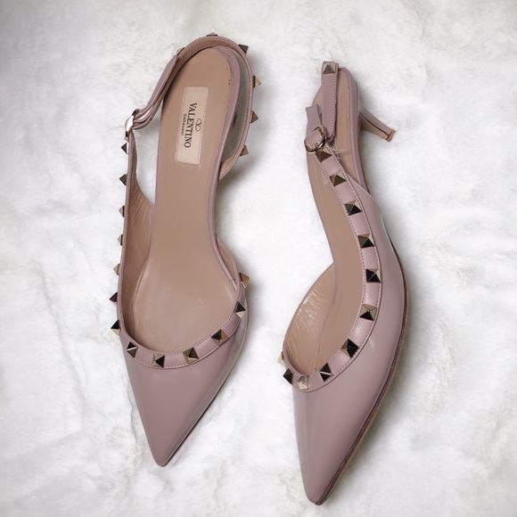 ❤️SOLD❤️Valentino rockstud slingback nude 39 - Picture 2 of 10